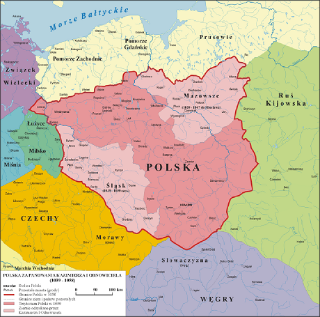 La Pologne de 1039 à 1058 - pendant le règne de Casimir Ier